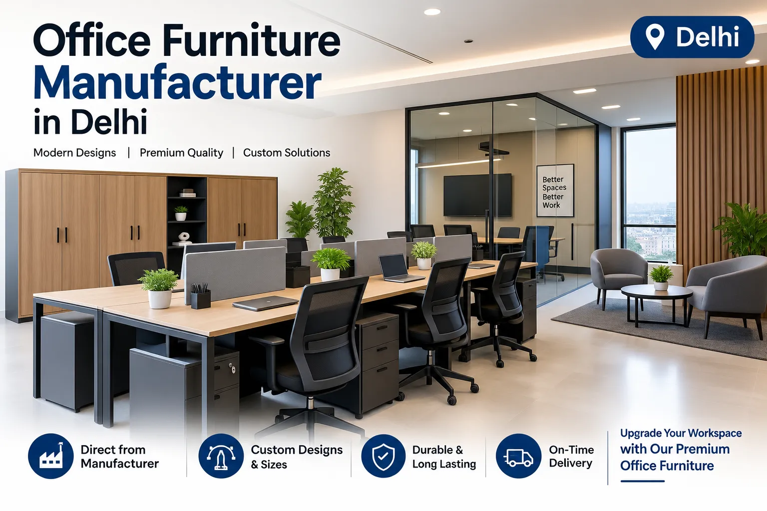 Office Furniture Manufacturer in Delhi and Noida: How Desfur Craft Builds Workspaces That Work